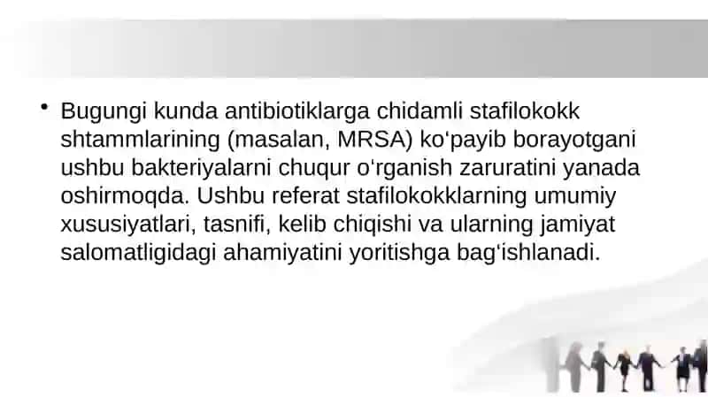 STAFILOKOKKLAR QOʻZGʻATUVCHISI, KLINIKASI VA LABORATORIYA DIAGNOSTIKASI 3