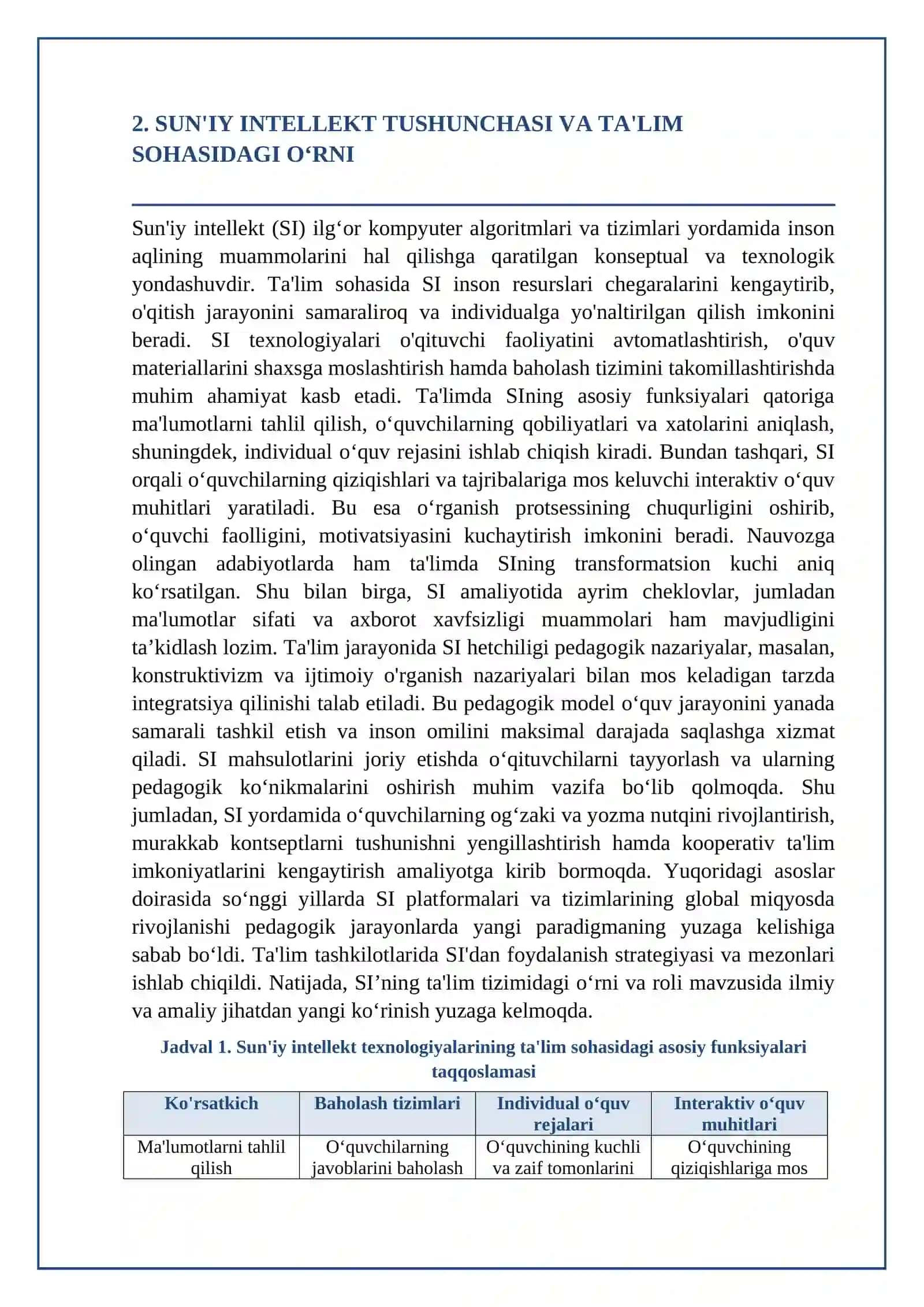 Sun'iy intellektning ta'lim jarayoniga ta'siri: pedagogik nazariya va amaliyot uyg'unligi 3