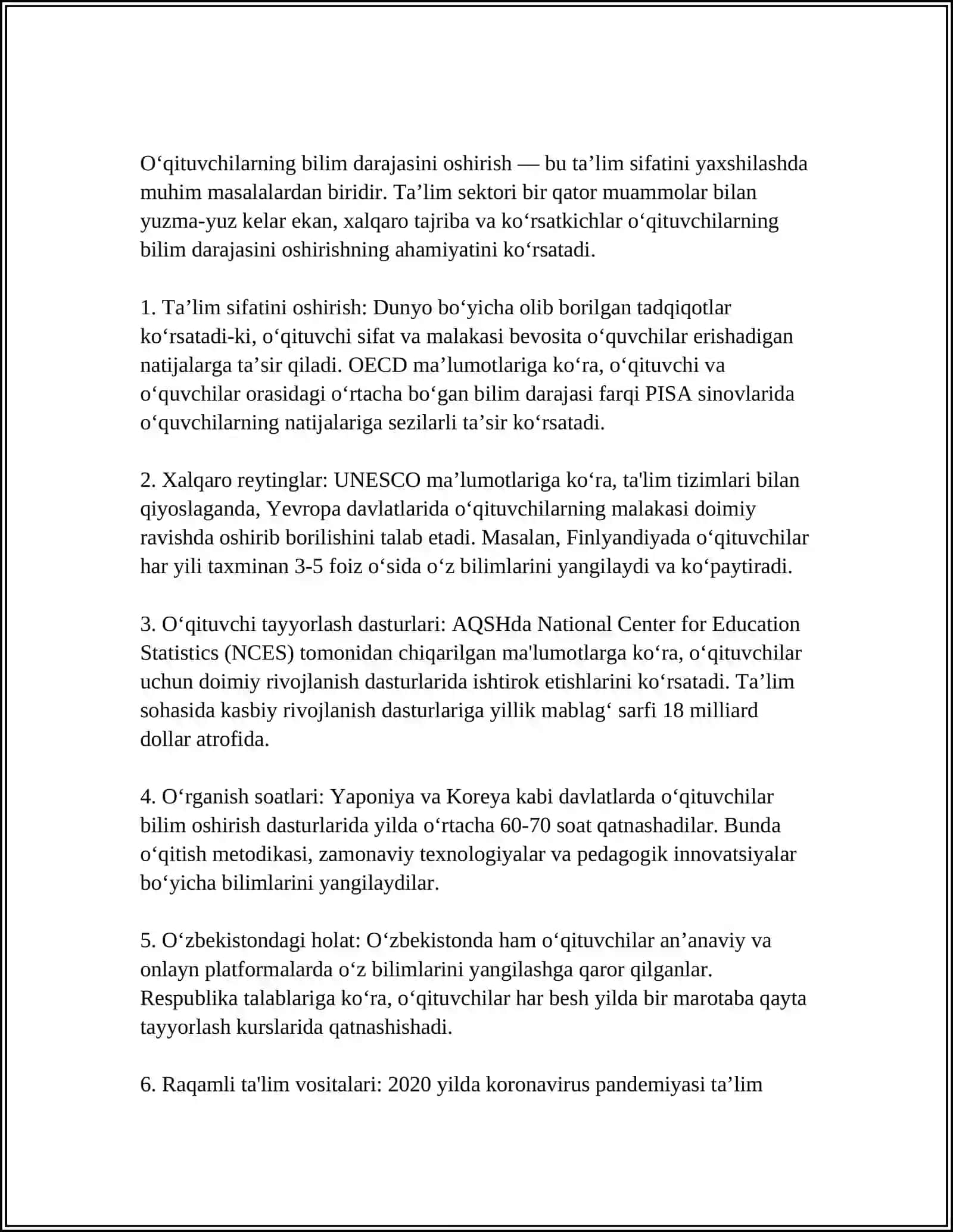 O‘QTUVCHINING PEDAGOGIK KOMPETENTLIGINI RIVOJLANTIRISH YO'LLARI 2024-2025-o'quv yili 3