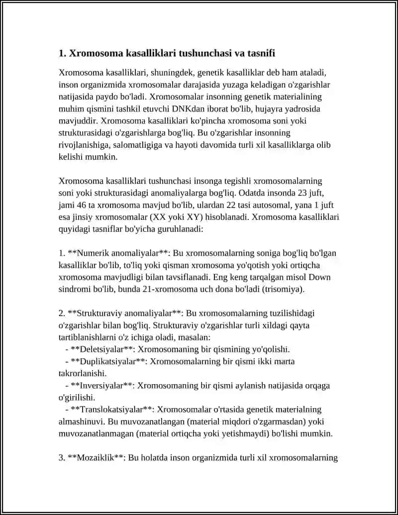 XROMOSOMA KASALLIKLARI 3