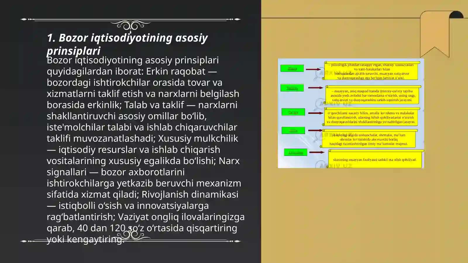 Bozor iqtisodiyotning asosiy prinsiplari 3