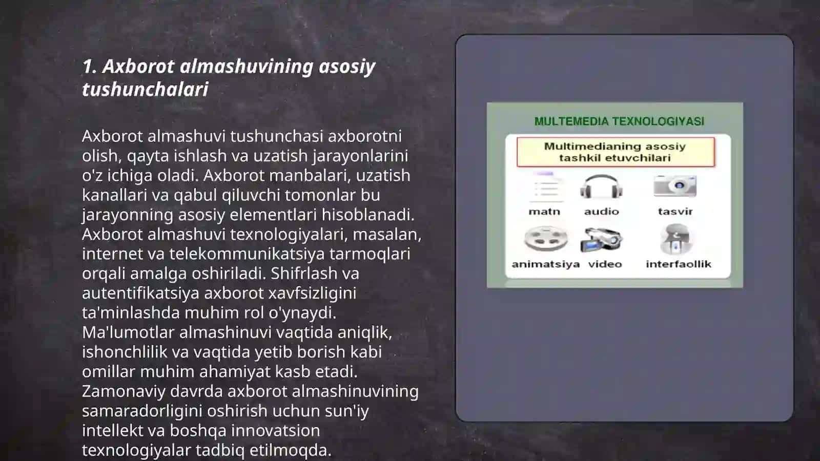 Axborot almashuvining kommunikativ xususiyati 3