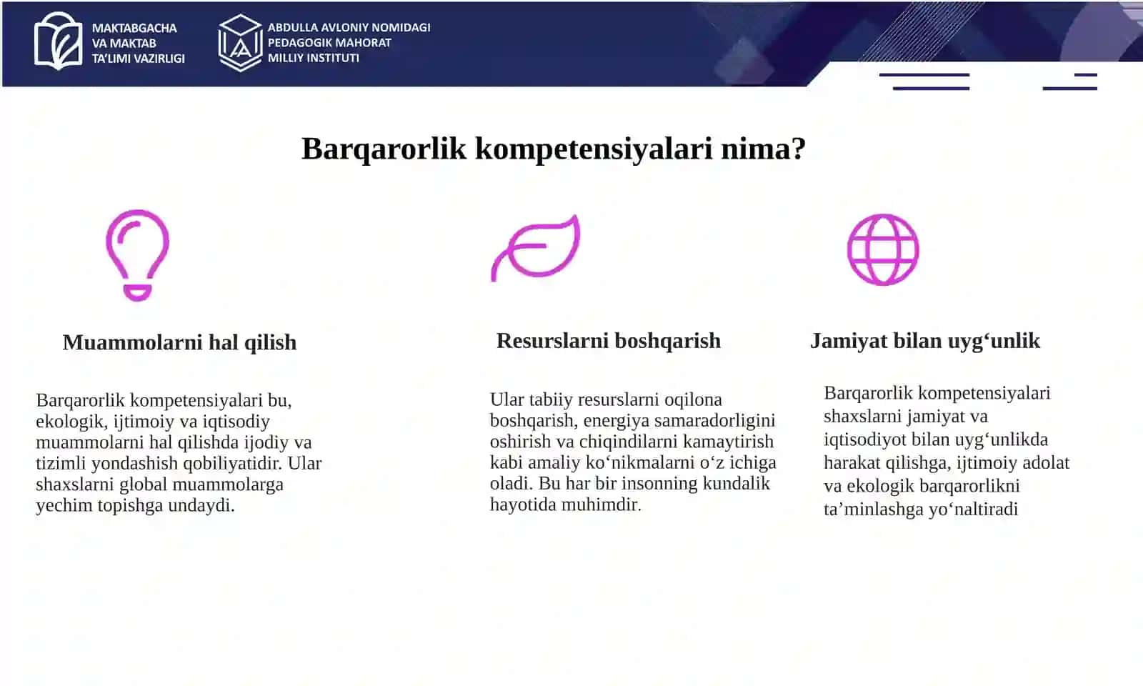 Tabiiy fan darslarida ekologik ong va barqarorlik kompetensiyalarini rivojlantirish 3