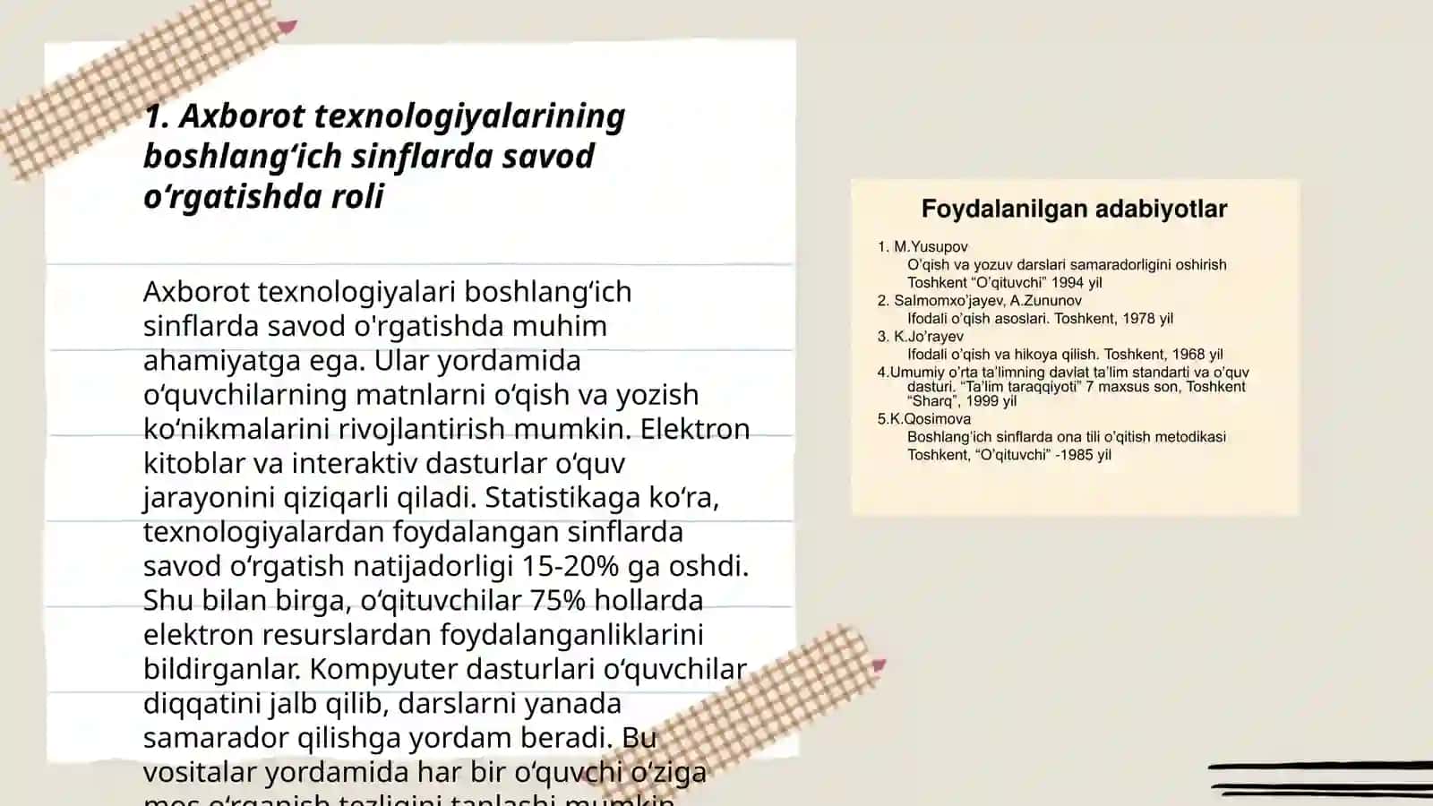 Boshlanġich sinflarda savod o'rgatish davrida axborot texnologiyalardan foydalanish 3