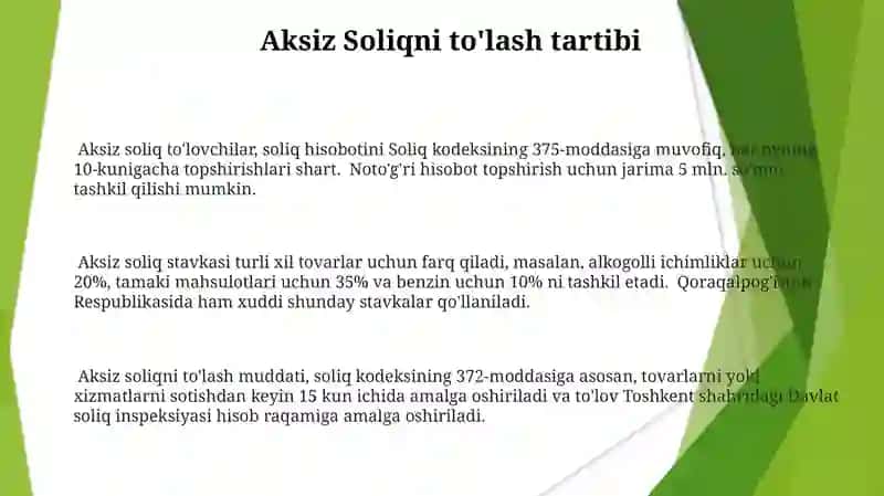 Aksiz soligʻi 3