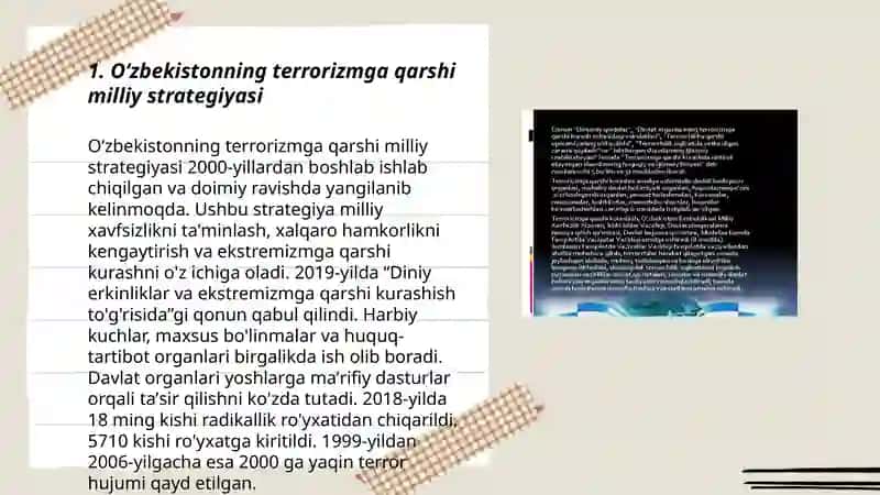 Oʻzbekistonning jahonda havfsizlik va terrorizmga qarshi kurash boʻyicha tashabbuslari 3