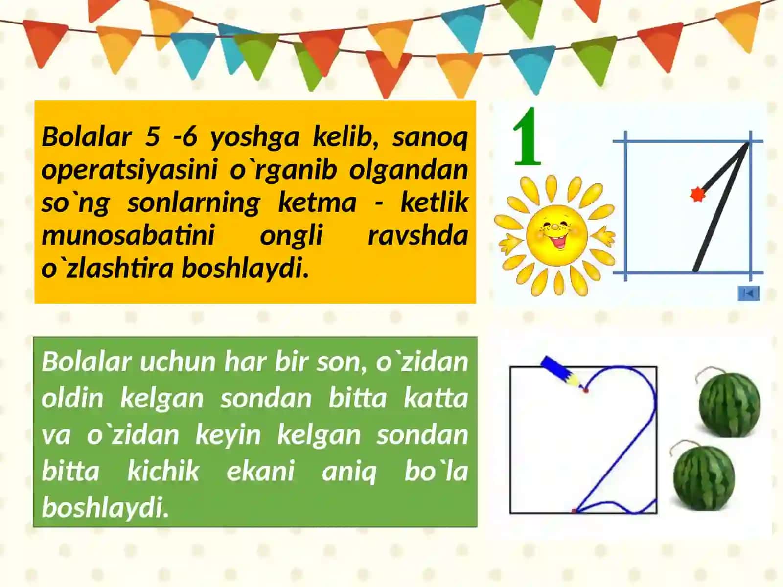 Bolalarda sanoq haqidagi bilimlarni shakllantirish, sanashga o'rgatish 3