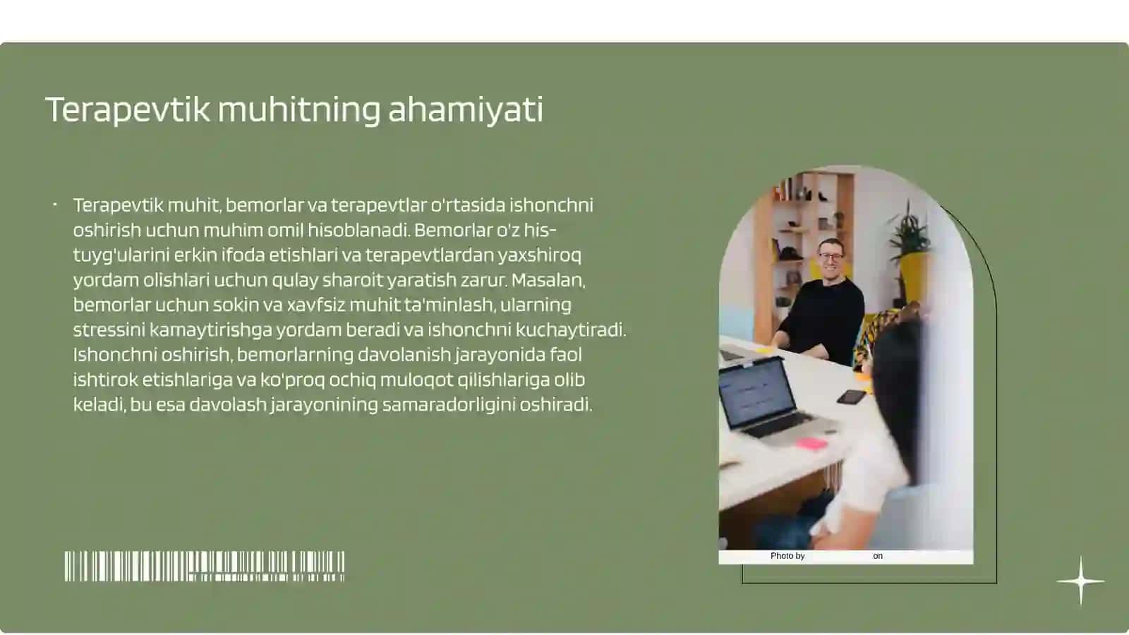 Terapevtik muhitni yaratish 3