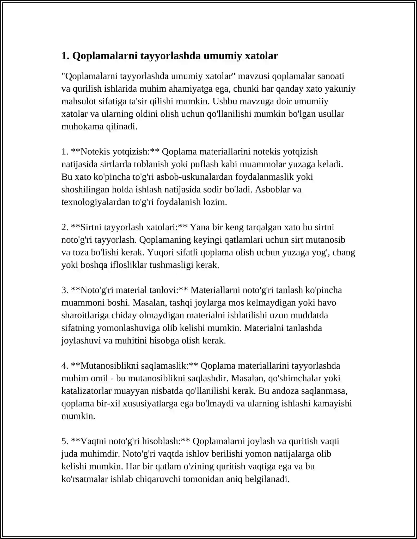 QOPLAMALARNI TAYYORLASH KLINIK-LABORATOR BOSQICHLARIDA YOʻL QOʻYILADIGAN XATO VA ASORATLAR 3