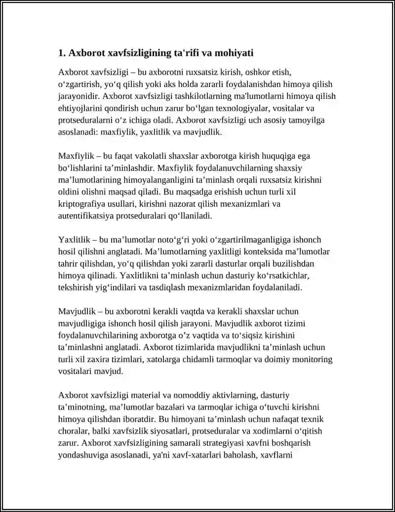 Axborot xavfsizligi haqida tushuncha 3