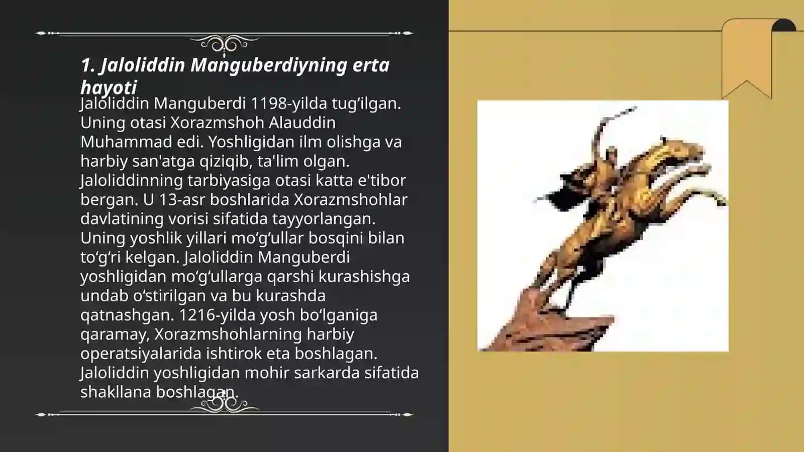 Jaloliddin Manguberdi hayoti va ijodi haqida 3