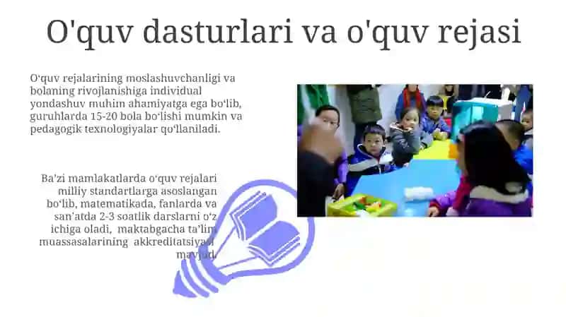 Chet el mamlakatlarida maktabgacha ta'lim tizimi 3