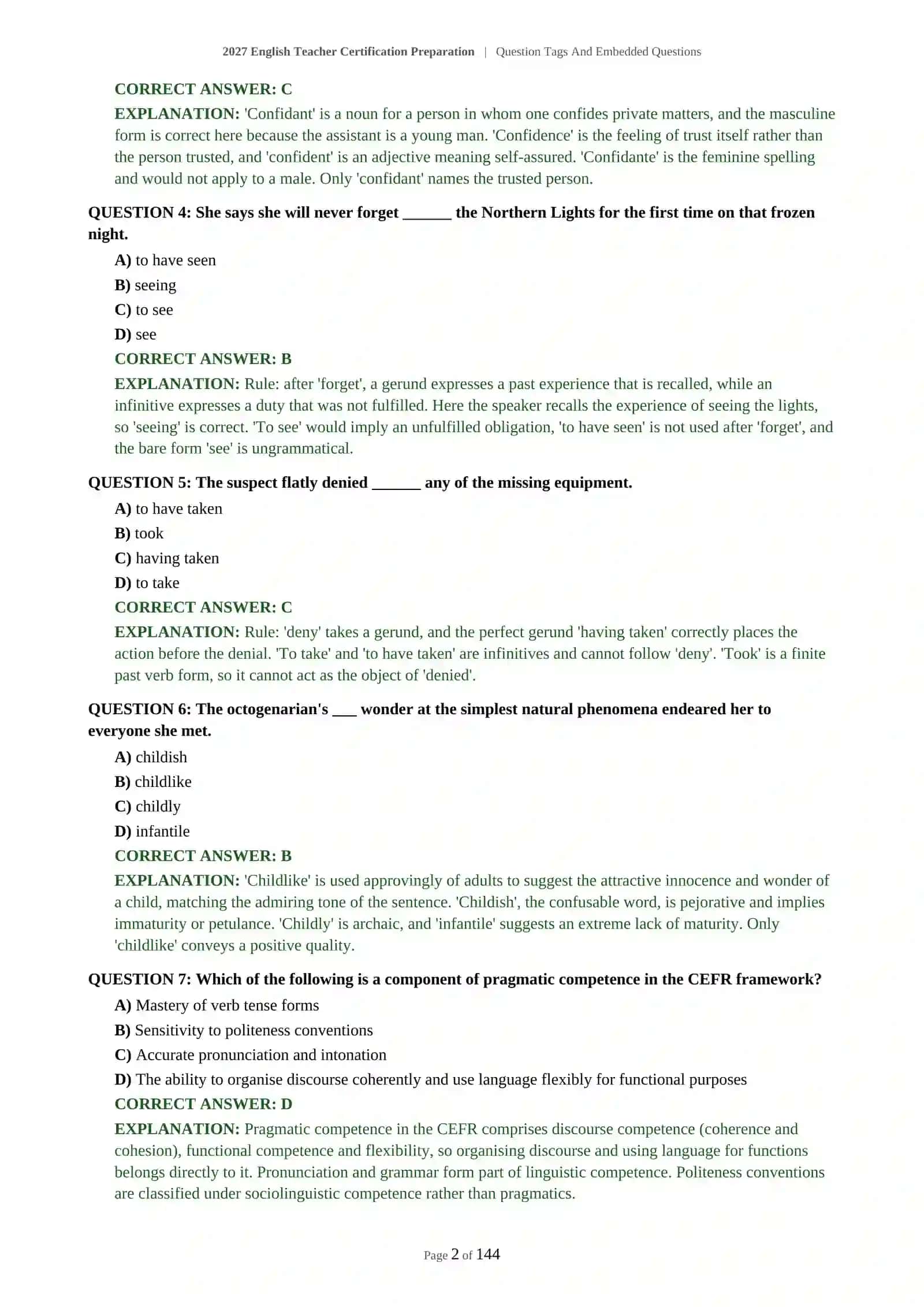 Question Tags And Embedded Questions 3