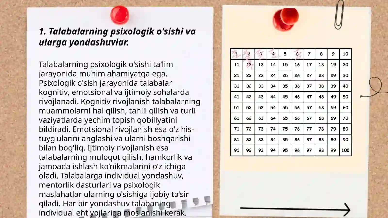 1. Talabalarning psixologik o'sishi va ularga yondashuvlar 3