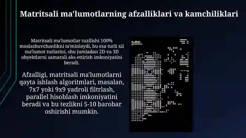 Matritsali maʼlumotlar, vektorli va rastrli kartalar 3