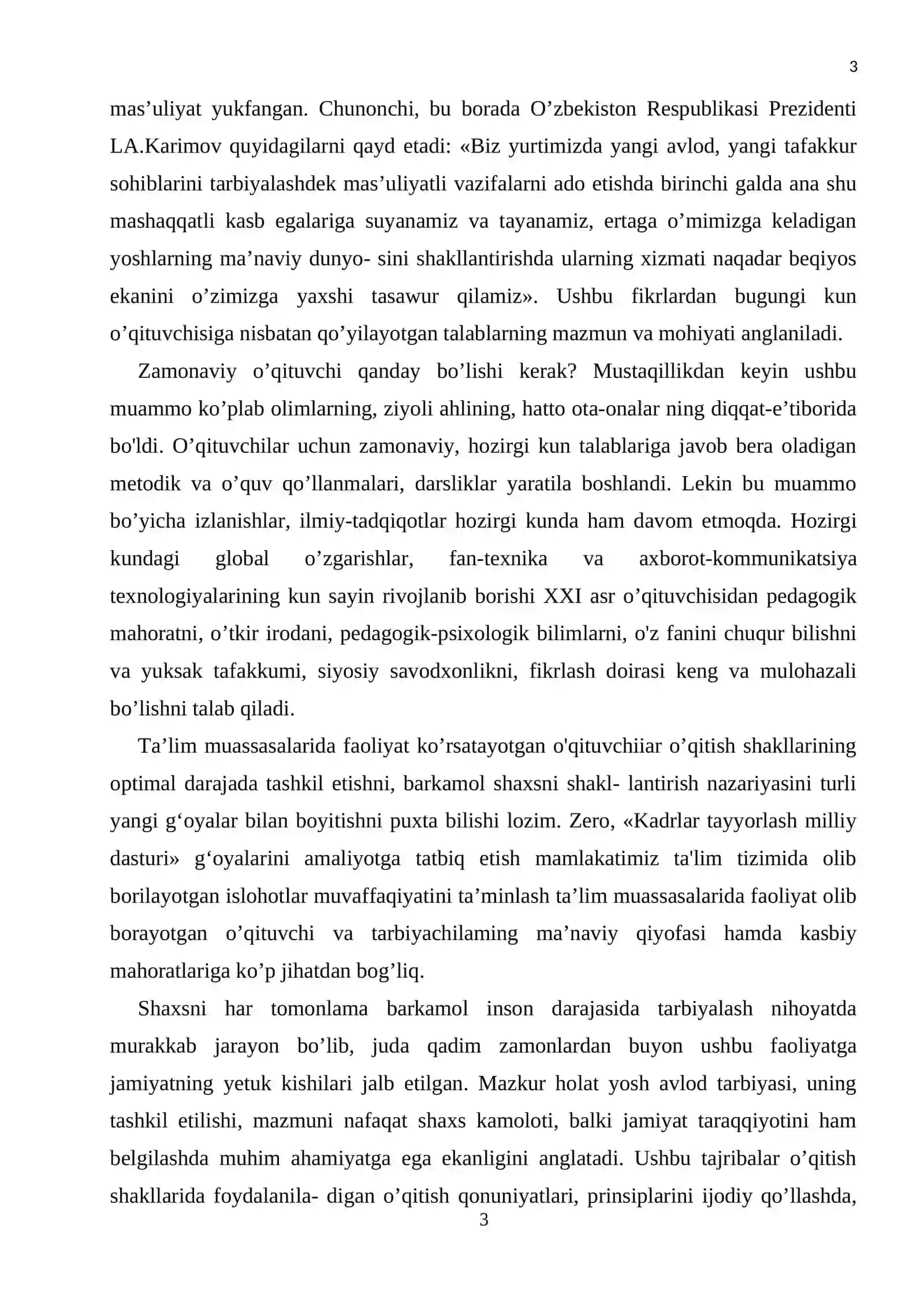 BO’LAJAK O’QITUVCHIDA PEDAGOGIK TEXNIKANI SHAKLLANTIRISHDA PEDAGOGIK MAHORAT FANINING O’RNI 3