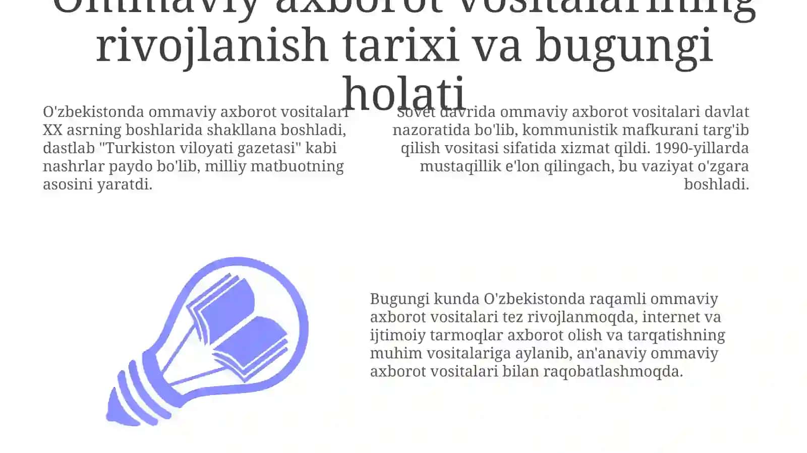 Ommaviy axborot vositalarining faoliyati 3