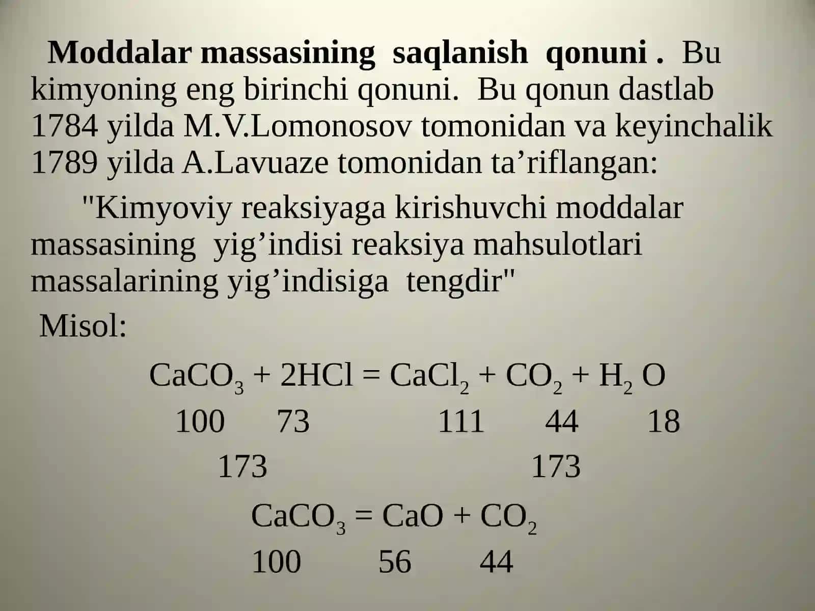 Kimyoning asosiy qonunlari 3