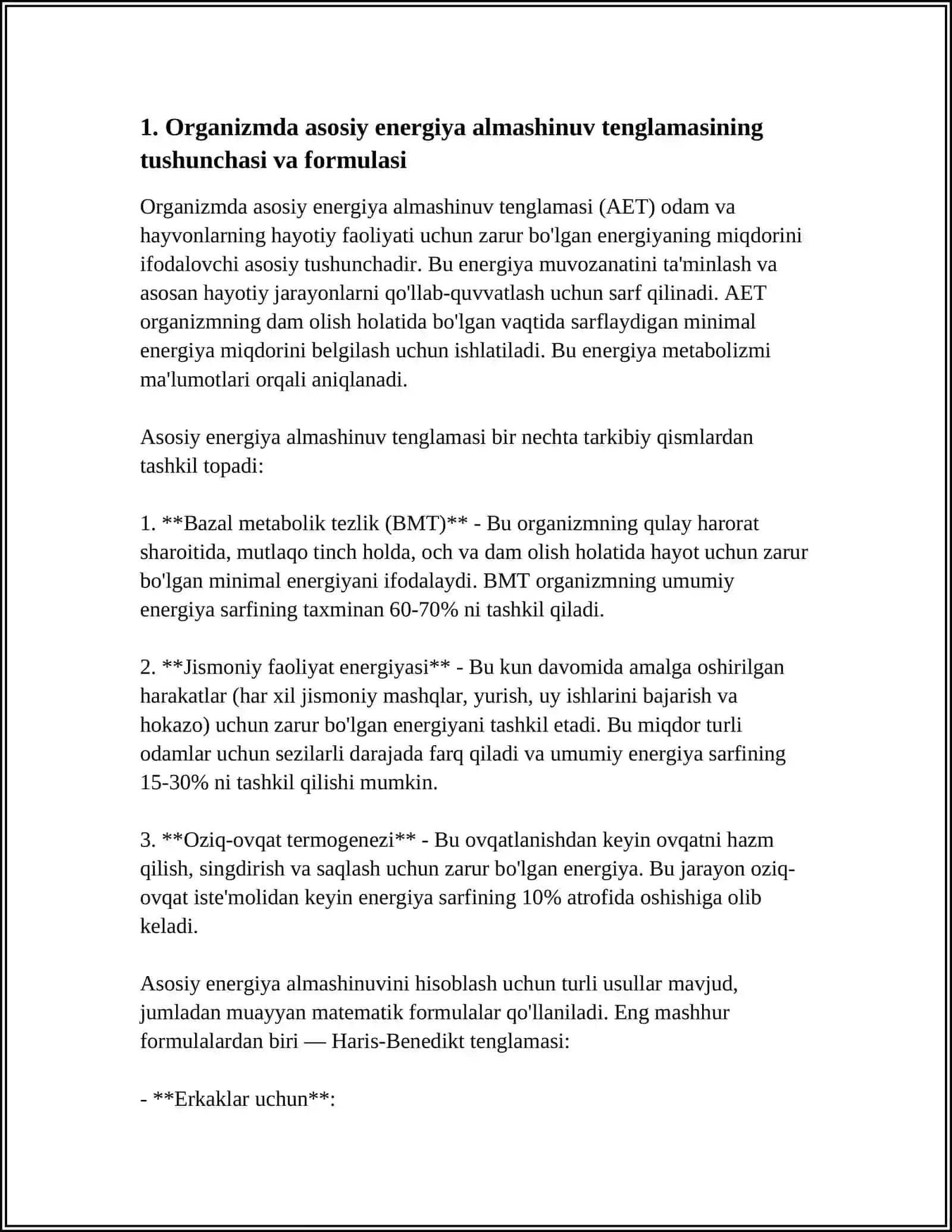 ORGANIZMDA ASOSIY ENERGIYA ALMASHINUV TENGLAMASI VA UNI TASHKIL ETUVCHILAR 3