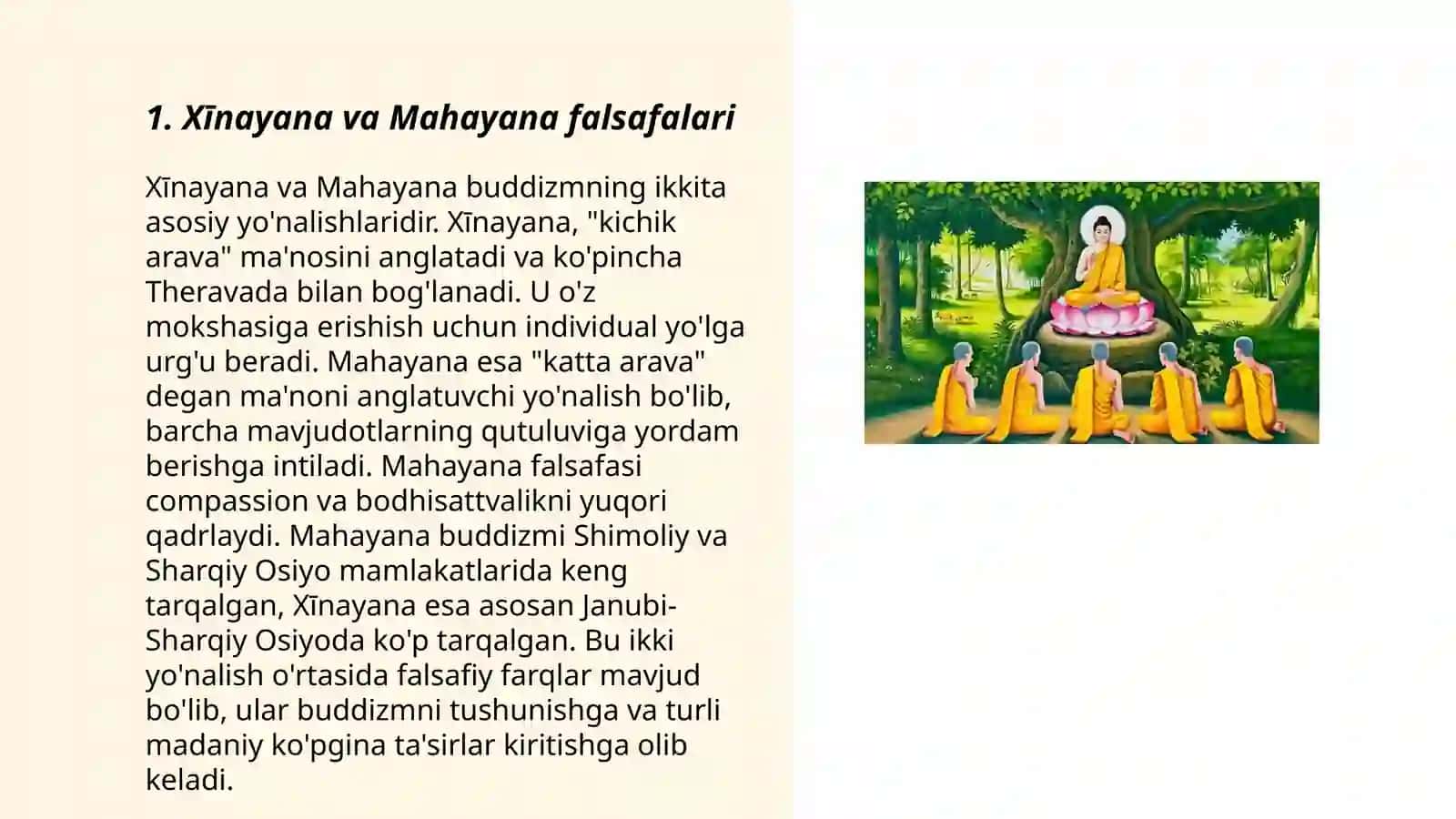 Xīnayana va Mahayana falsafalari 3