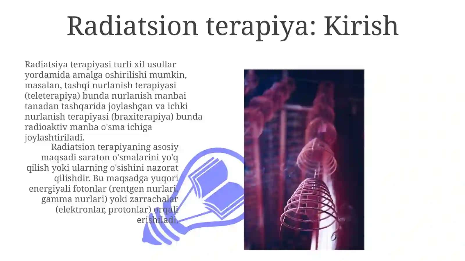 Radiatsion terapiyaning asosiy fizikasi 3