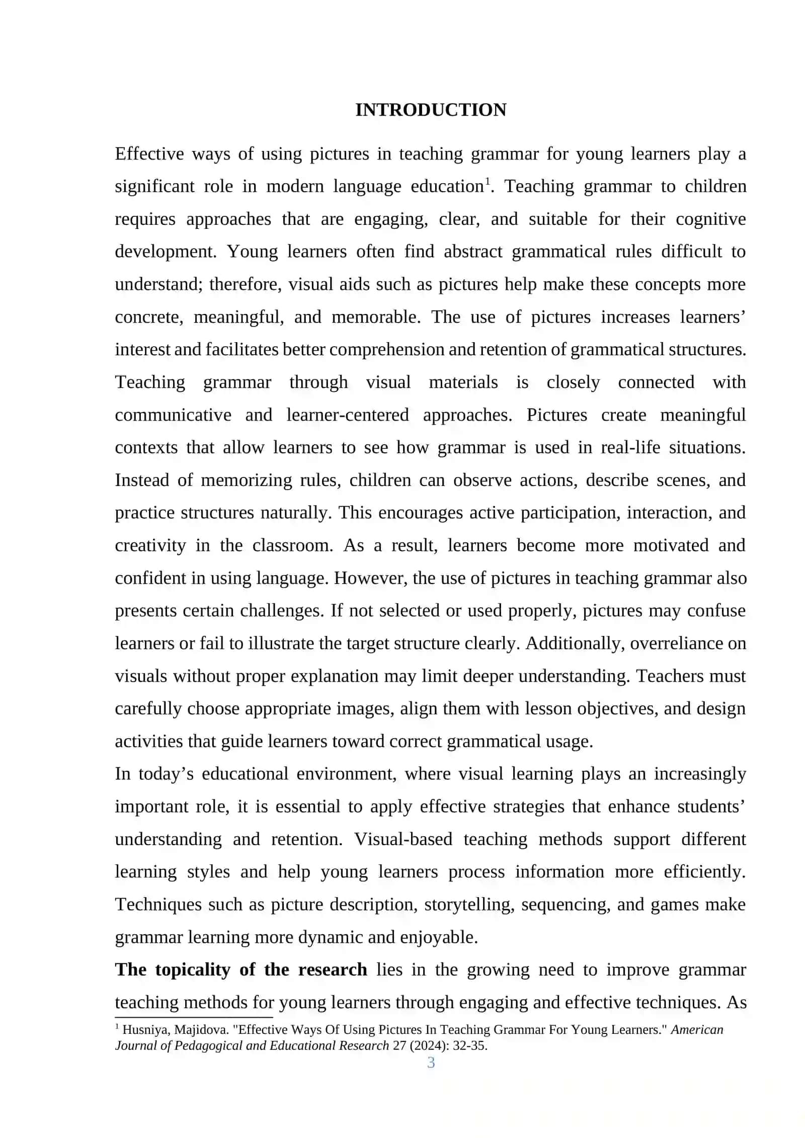 Effective ways of using pictures in teaching grammar for young learners 3