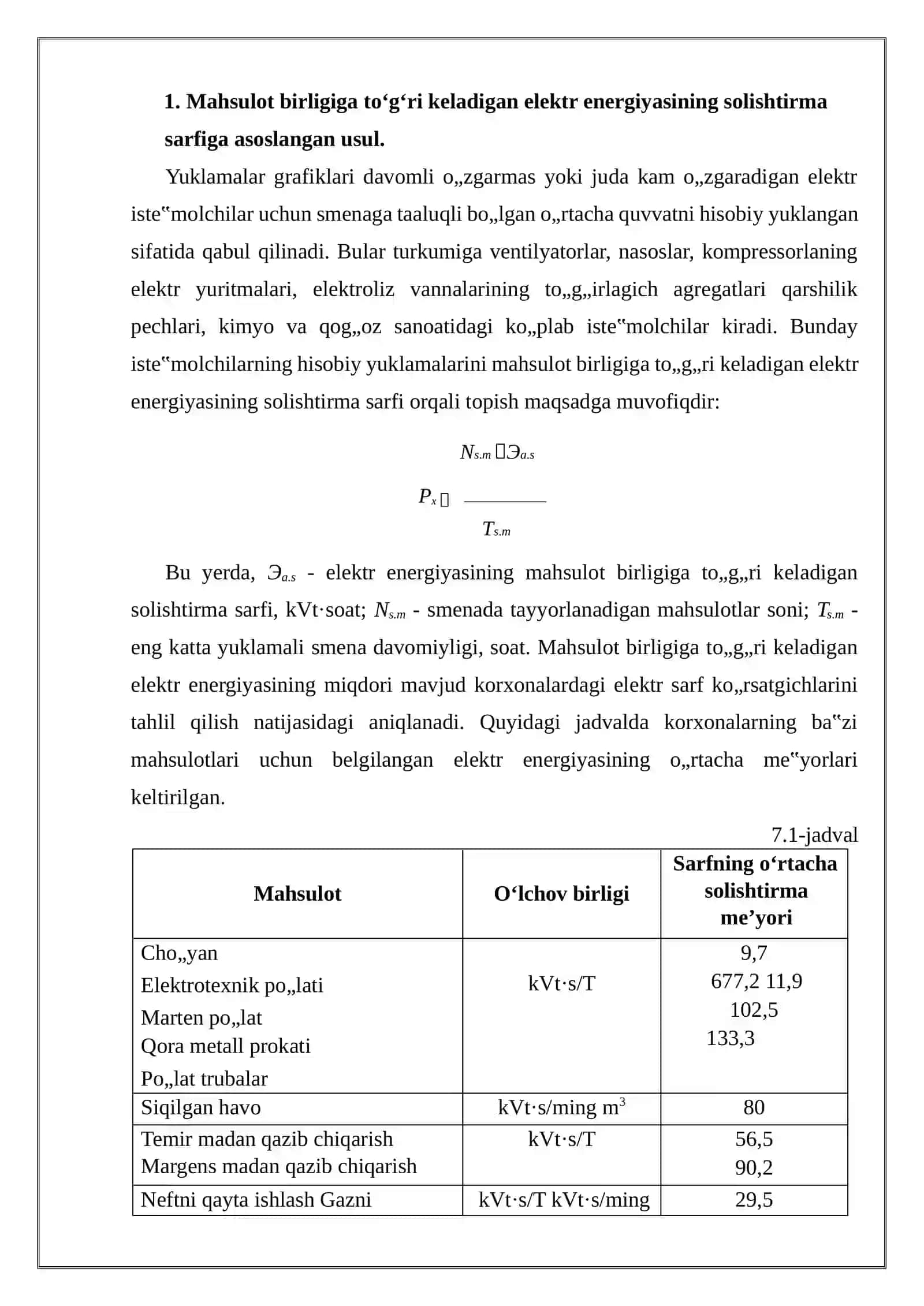 ELEKTR TA’MINOTI TIZIMIDA HISOBIY YUKLAMANI ANIQLASH USULLARI 3