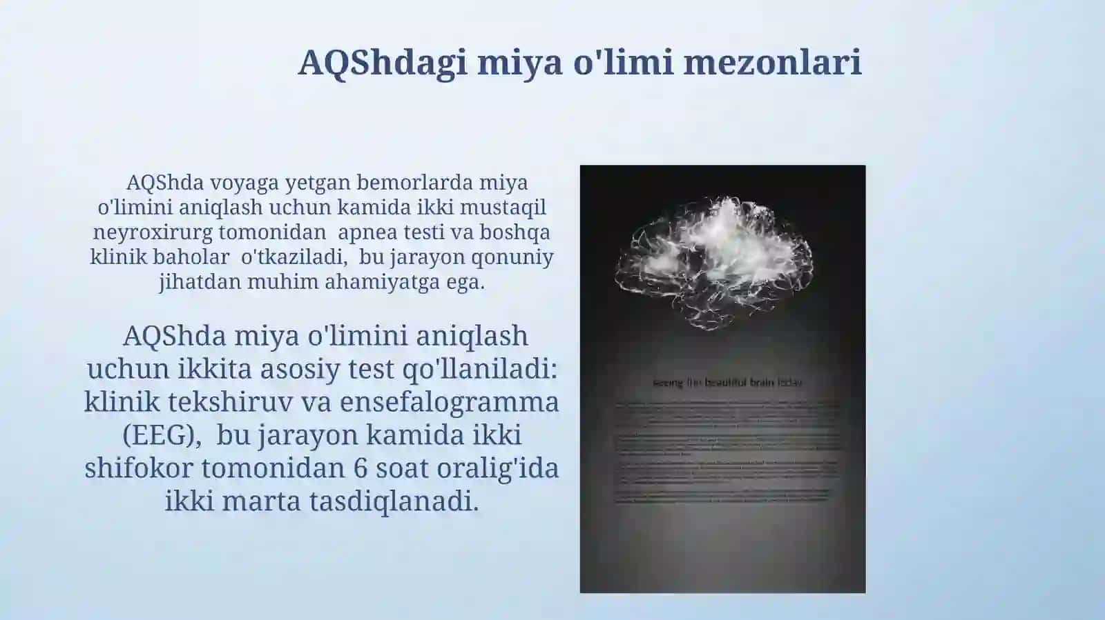 AQShdagi miya o'limi mezonlari 3