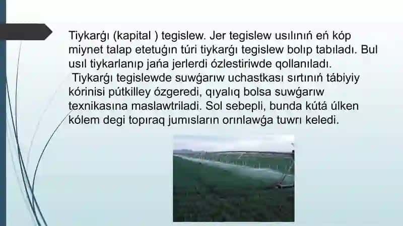 Jerdi egin egiw hám kapital tegislew 3