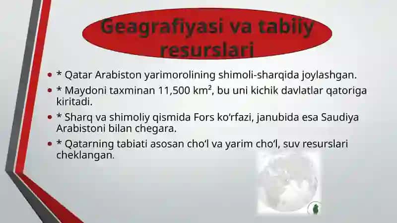 Qatar davlatining geografiyasi 3
