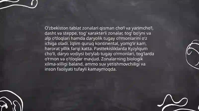 Oʻzbekiston tabiat zonalari flora va faunasi 3