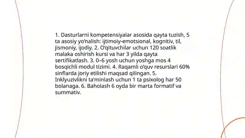 Maktabgacha ta’lim tizimini rivojlantirishning ustuvor yo‘nalishlari 3