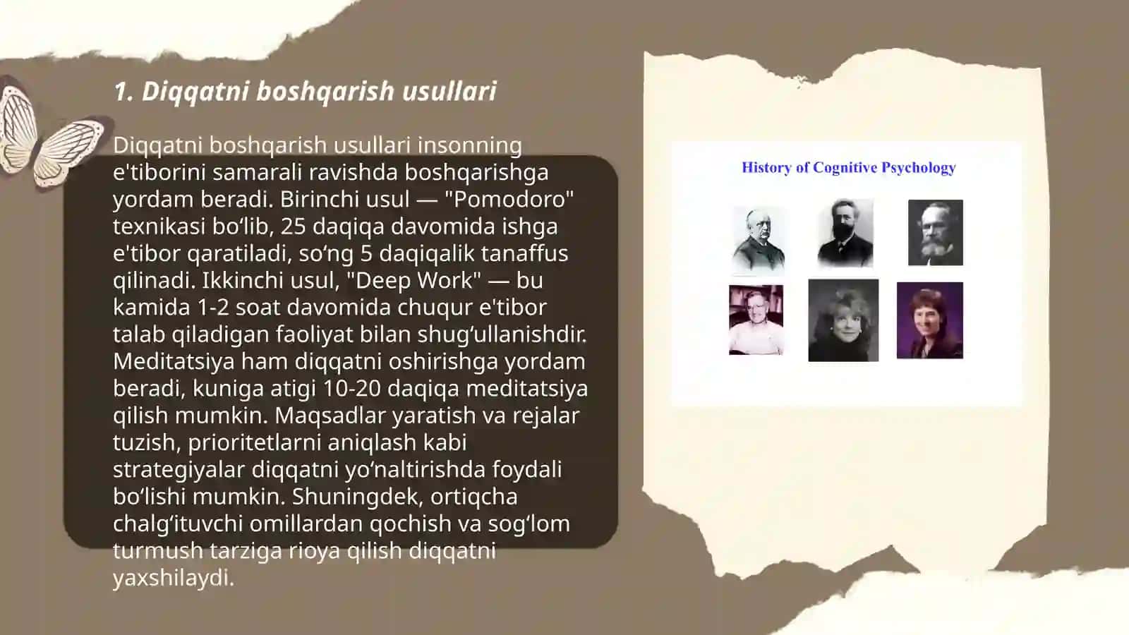 Kognitiv psixologiyada diqqat va ong 3