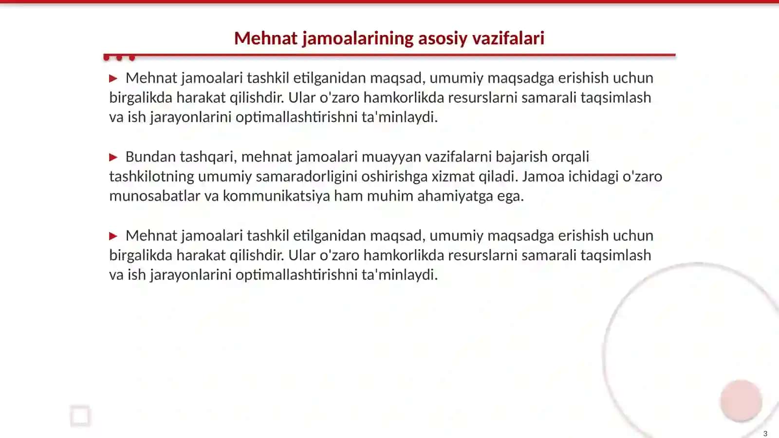 Mehnat jamoalarining faoliyatini baholash mezonlar 3