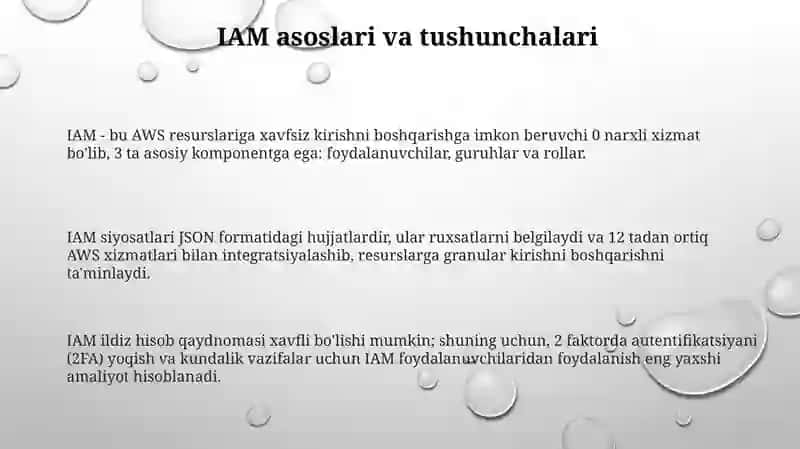 AWS IAM yordamida foydalanuvchilarni boshqarish 3