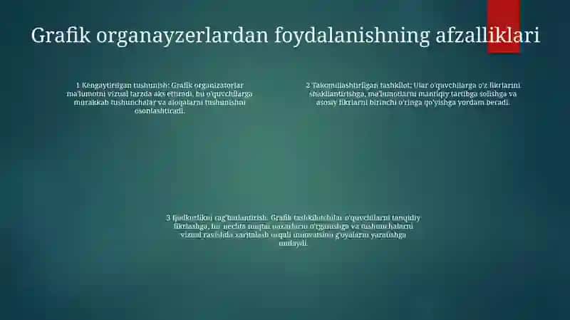 Innovatsion O'Qitishda Grafik Organayzerlar 3