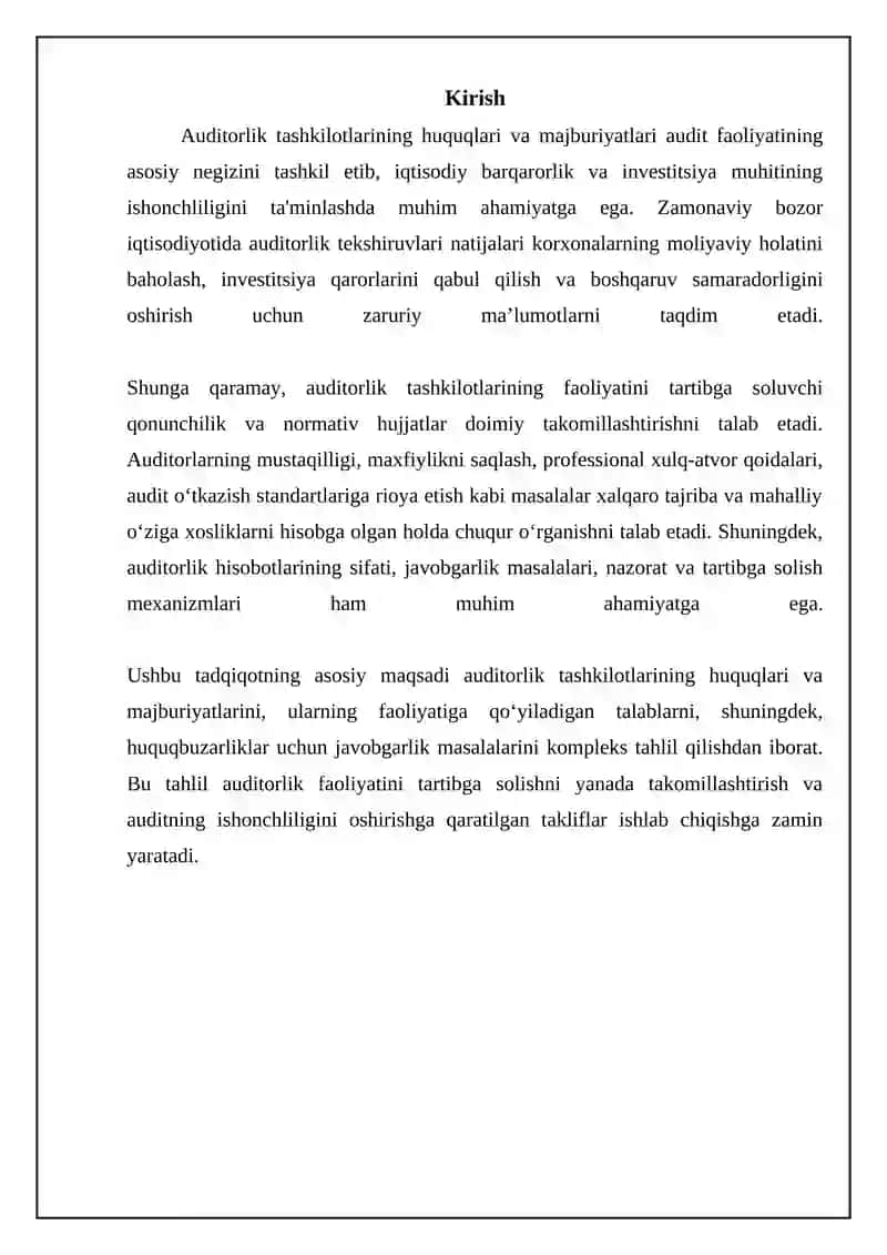 Auditorlik tashkilotlarining huquq va majburiyatlari 3