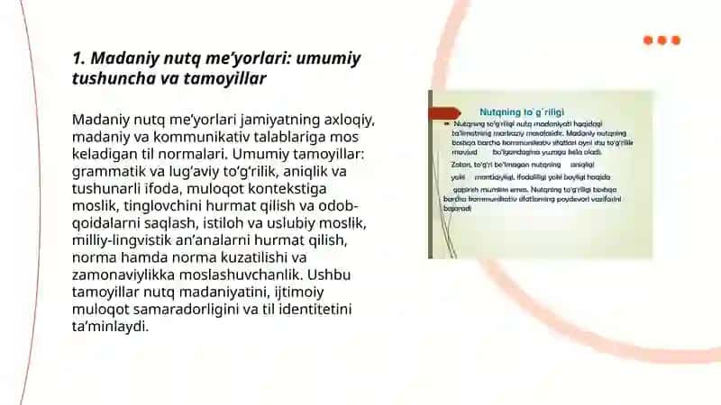 Madaniy nutq meʼyorlari va qoidalari: grammatik meʼyor, lugʼaviy meʼyor 3