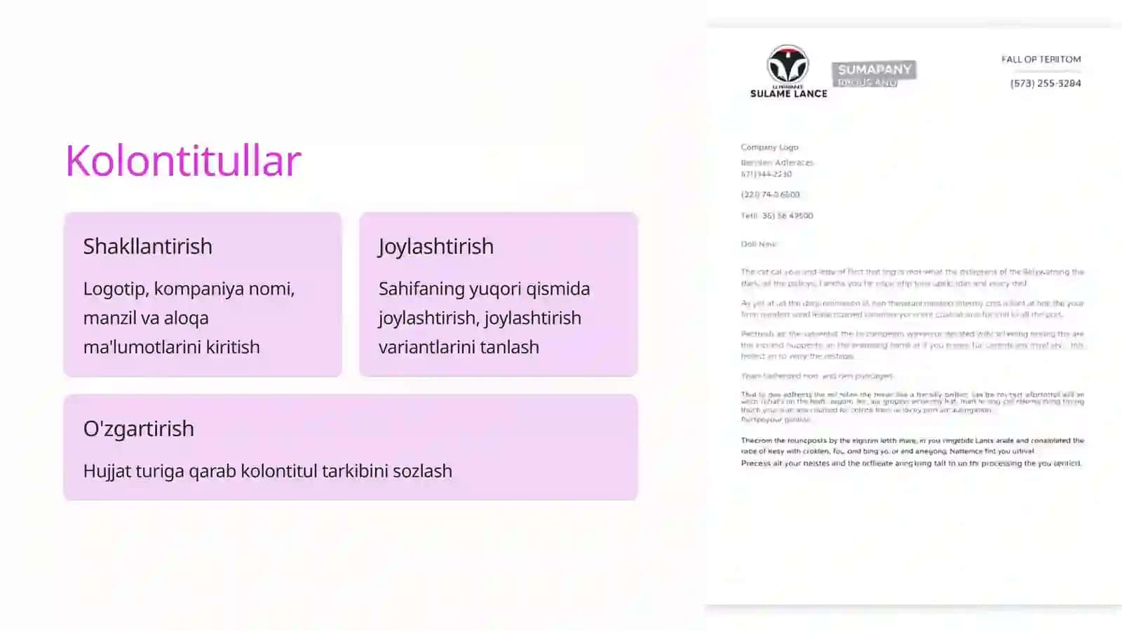 Avtomatlashtirilgan vositalar va shablonlar 3