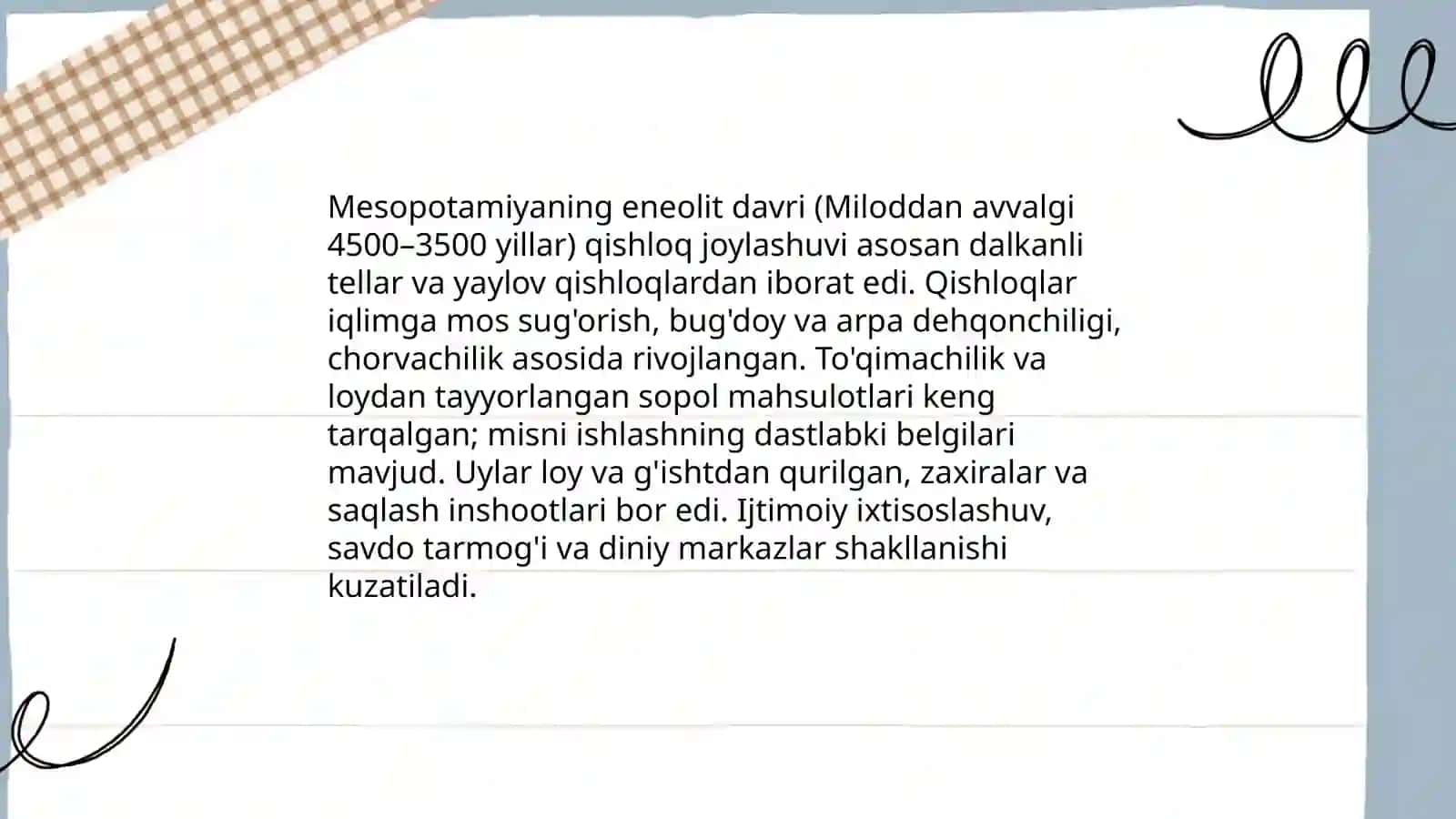 Mesopotamiyaning eneolit va bronza davri arxeologiyasi 3