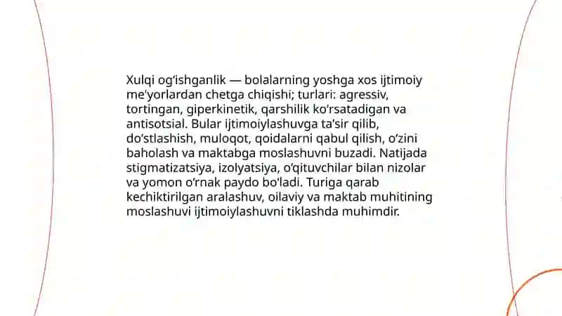 Xulqi ogʻishgan bolalar bilan ish olib borishda pedagogning oʻrni 3