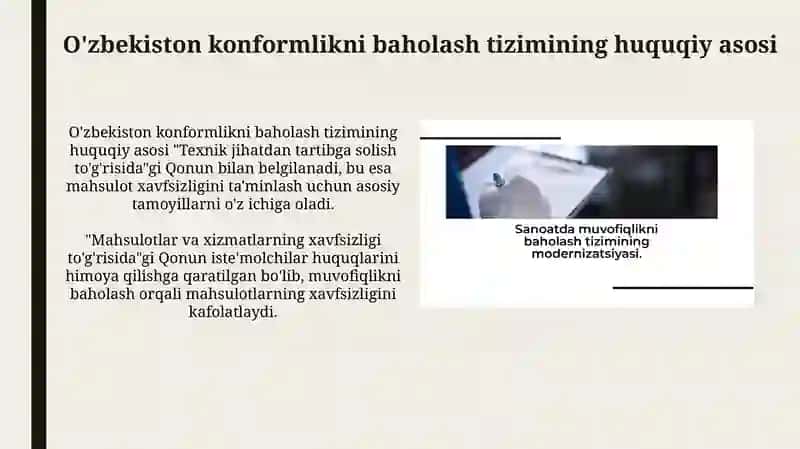 OʻZBEKISTON MUVOFIQLIKNI BAXOLASH TIZIMINING XUQUQIY VA MEʼYORIY ASOSLARI 3