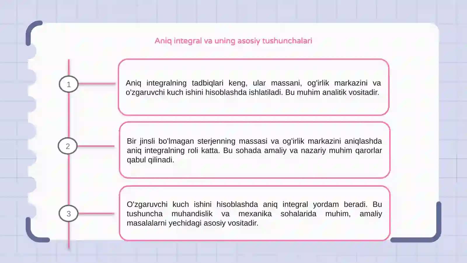 Aniq integralning ba'zi tadbiqlari 3