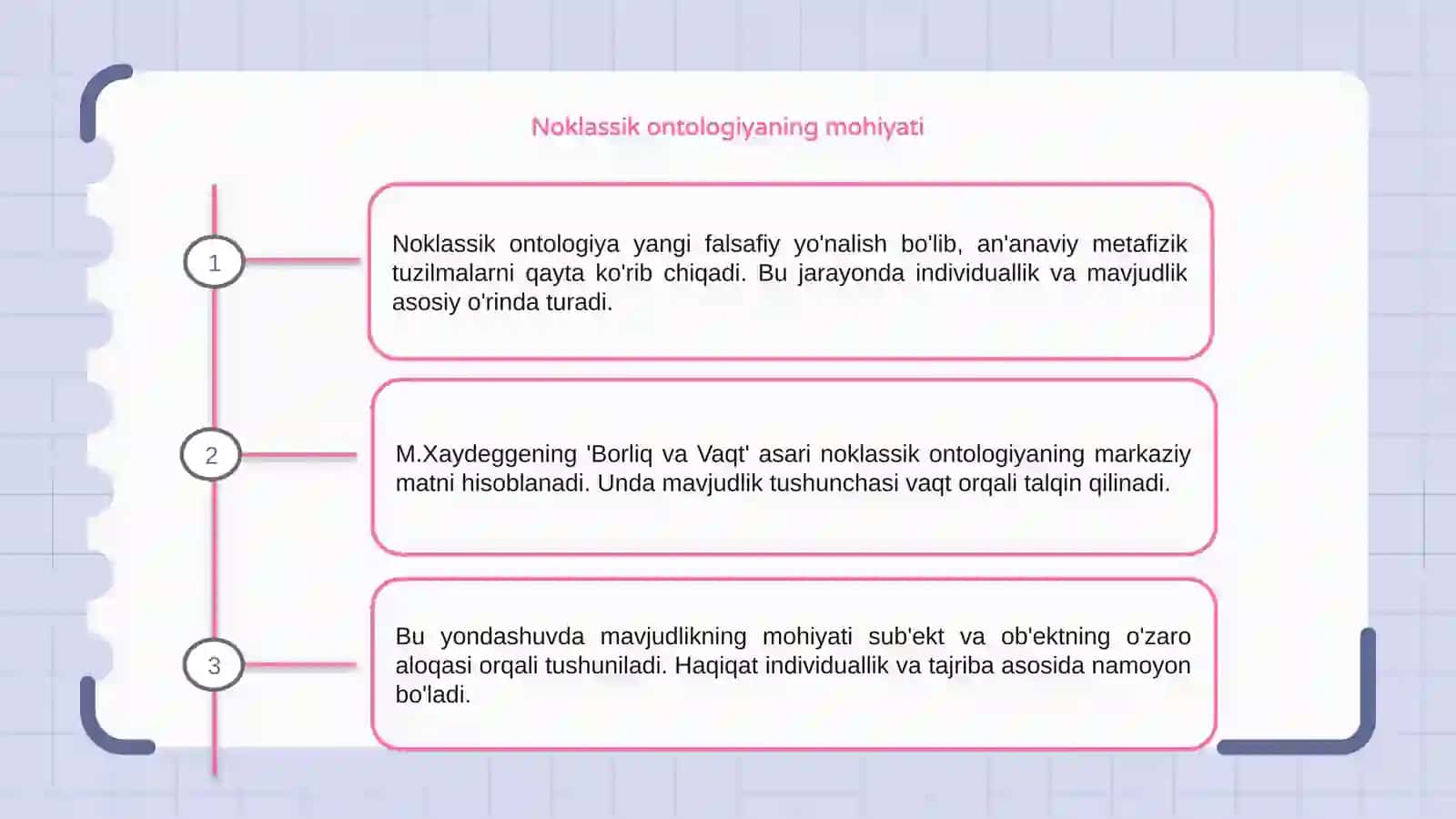 Noklassik ontologiyaning yo'nalishlari va mohiyati (M.Xaydeggening borliq va vaqt asari) 3