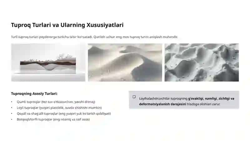 Binolar Poydevorlarini Joylashtirishda Geologik Sharoitni Hisobga Olish 3