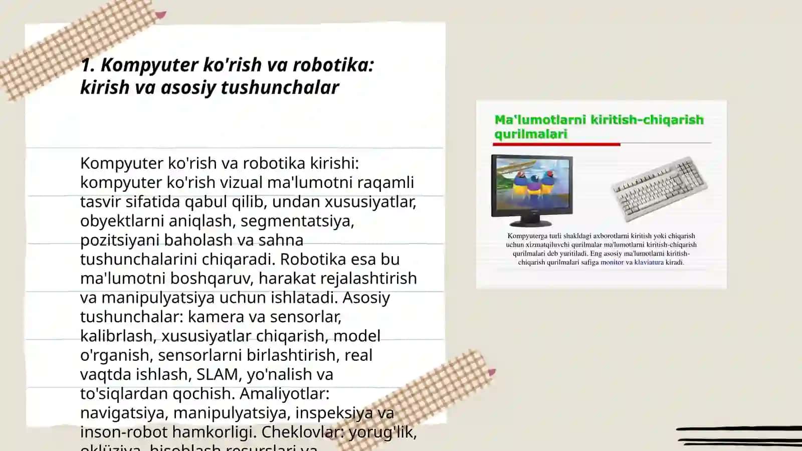 Kompyuter ko'rish va robotika: kirish va asosiy tushunchalar 3