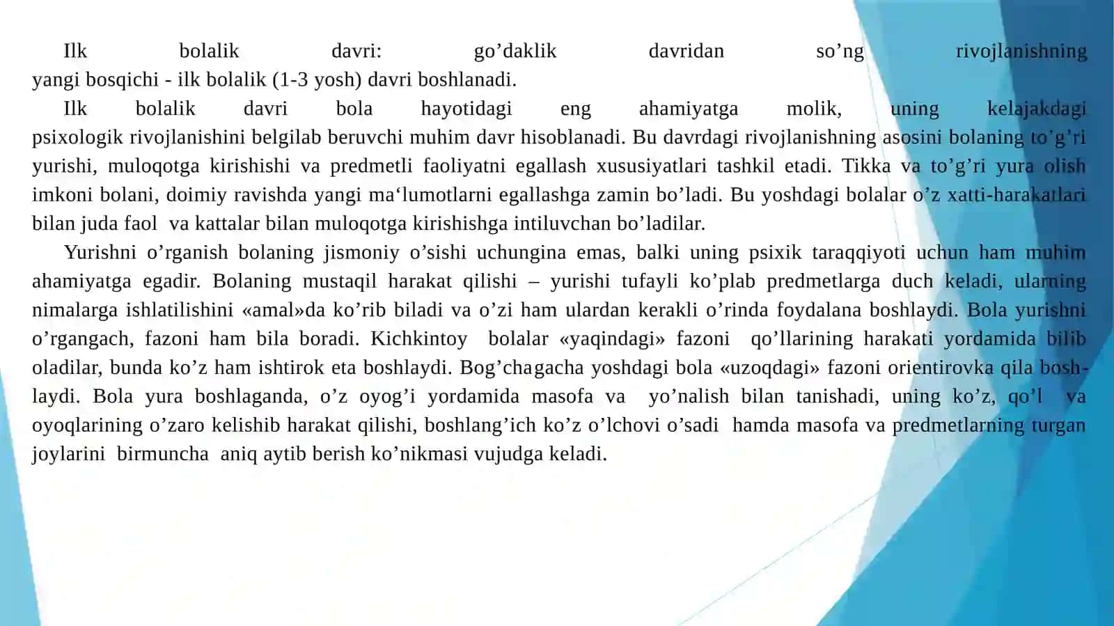 Ilkbolalik davri 3