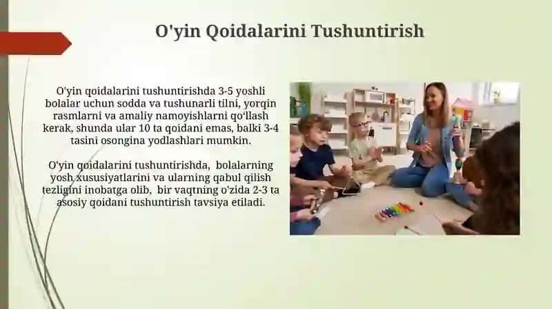 MTT tarbiyachisining oʻyin faoliyatiga rahbarlik qilishi 3