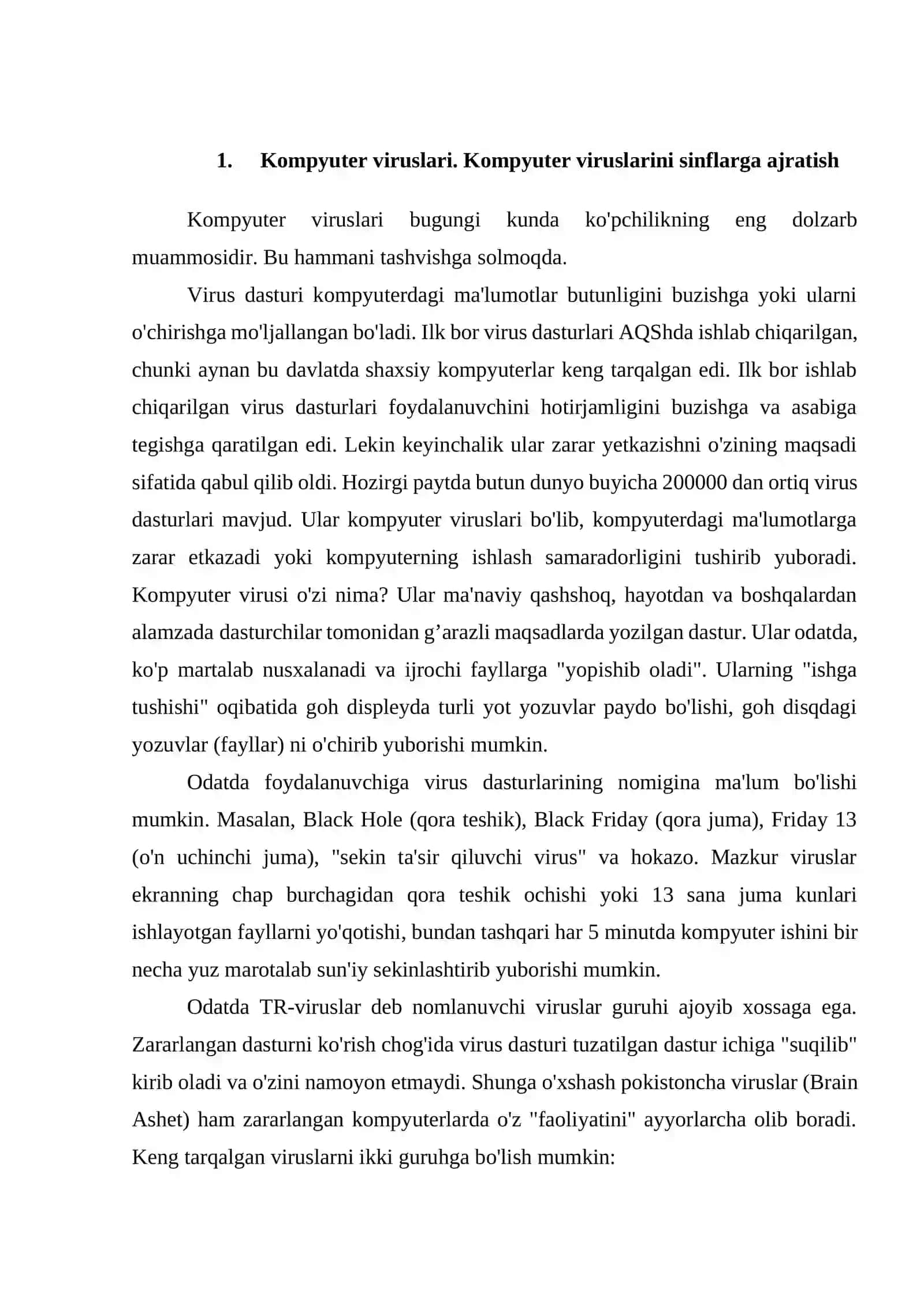Antivirus. Xavfsizlikka tahdidlar. Antivirus dasturlari bilan ishlash 3
