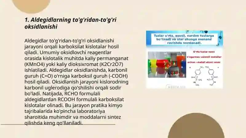 Aldеgid va ketonlarning olinish usullari. To’yinmаgаn аldеgidlаr. Хinоnlаr 3